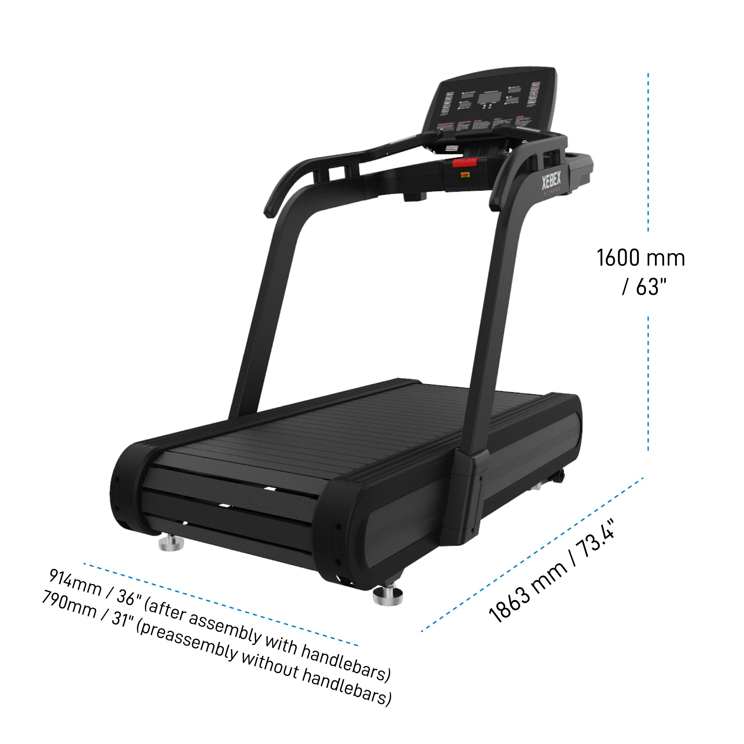 XEBEX FREERUN MOTORIZED TREADMILL SMART CONNECT - XEBEX FITNESS