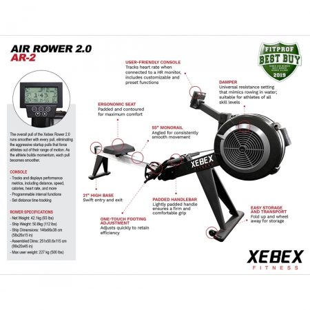 XEBEX AIR ROWER 2.0 - XEBEX FITNESS